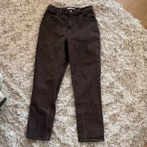 Abercrombie & Fitch The 90’s Straight Ultra High Rise Brown Jeans